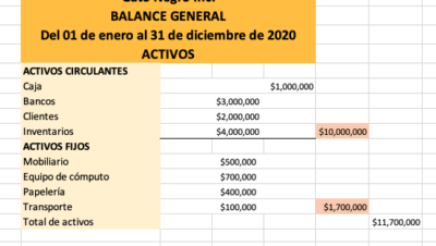 balance general de una empresa