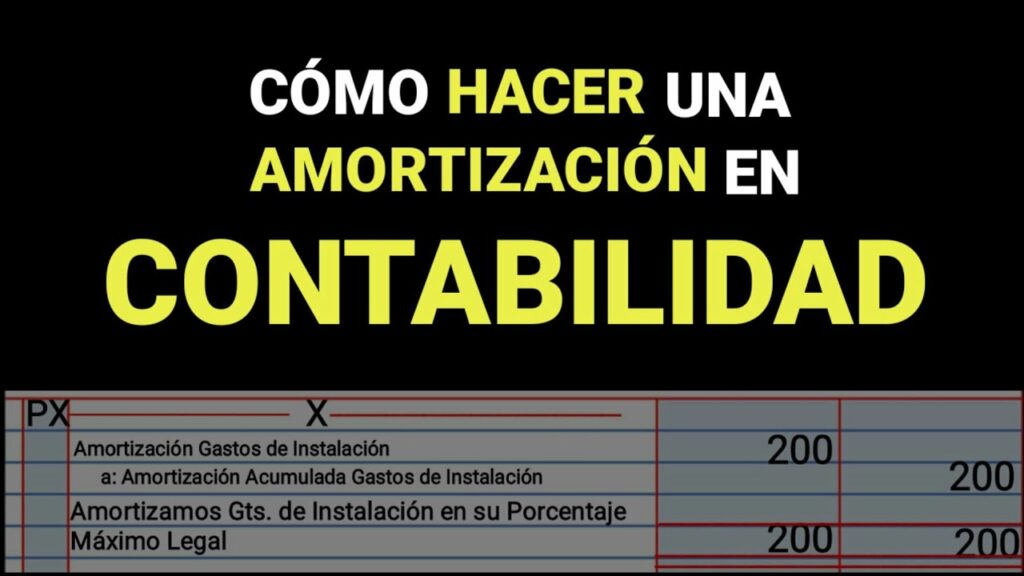 amortización en contabilidad